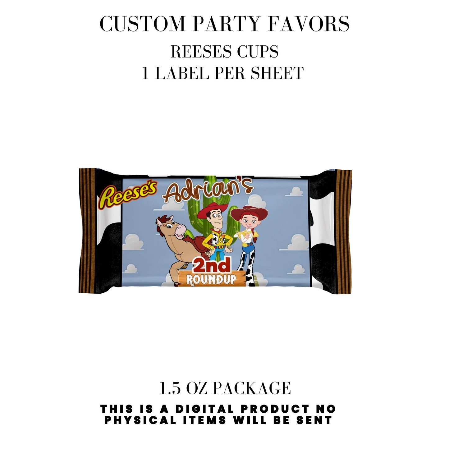 Toy Cowboy Roundup Digital Party Favor DFY