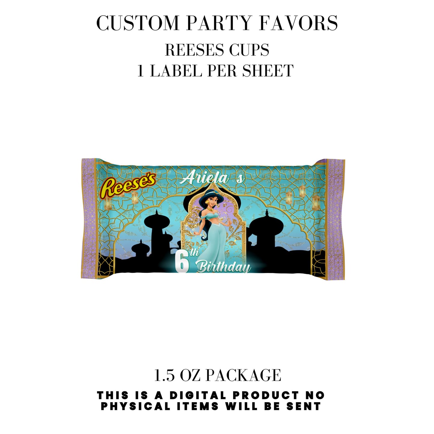 Princess Jasmine Birthday Party Favors DFY