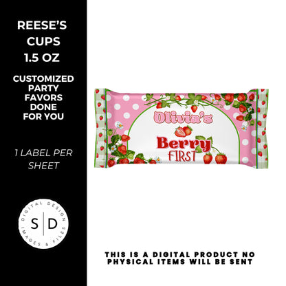 Berry First Strawberry Birthday Party Favors DFY