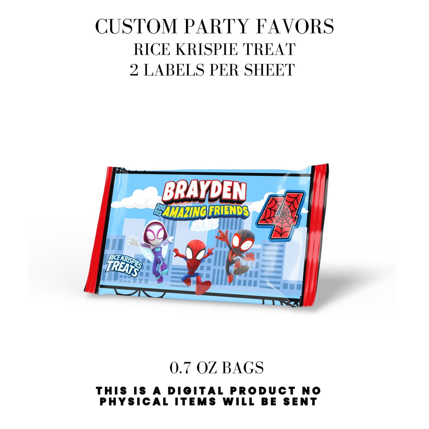 Spidey & Friends Birthday Party Favors DFY