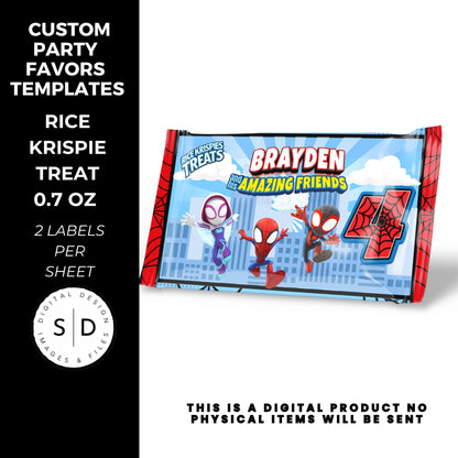 Spidey & Friends Birthday Party Favors DFY