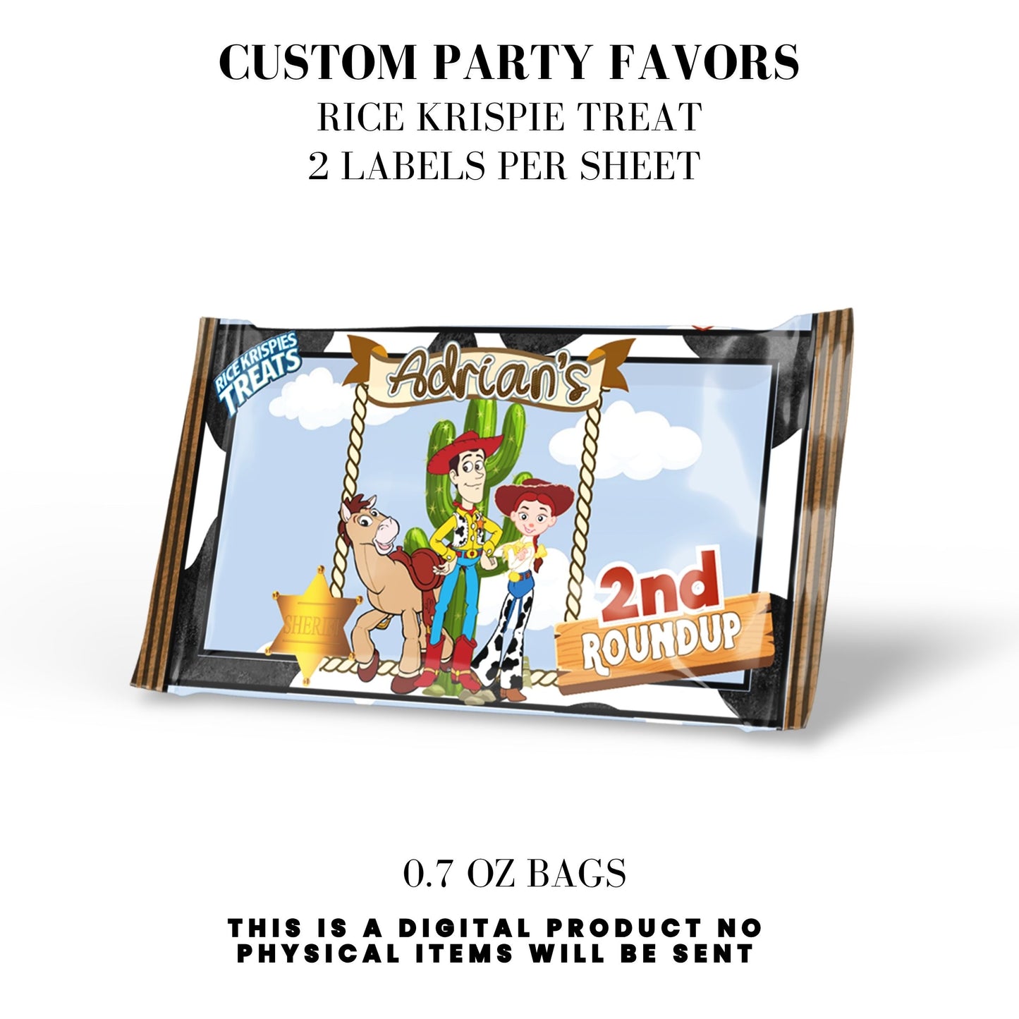 Toy Cowboy Roundup Digital Party Favor DFY