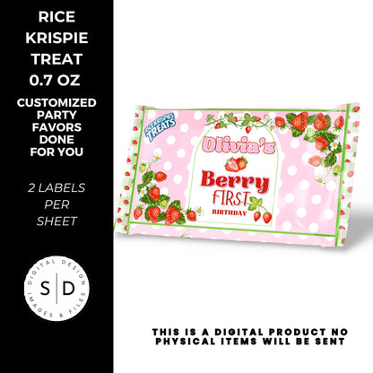 Berry First Strawberry Birthday Party Favors DFY