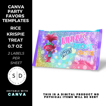 Trolls Craziest Party Favor Templates Bundle