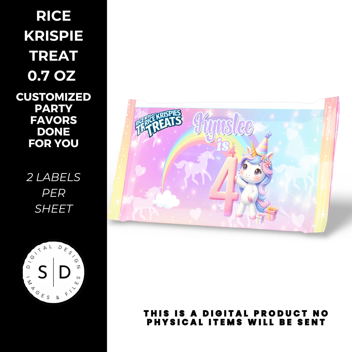 Unicorn Rainbow Sparkle Party Favors DFY