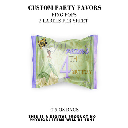 Princess Tiana Printable Favor Designs DFY