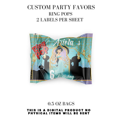 Princess Jasmine Birthday Party Favors DFY