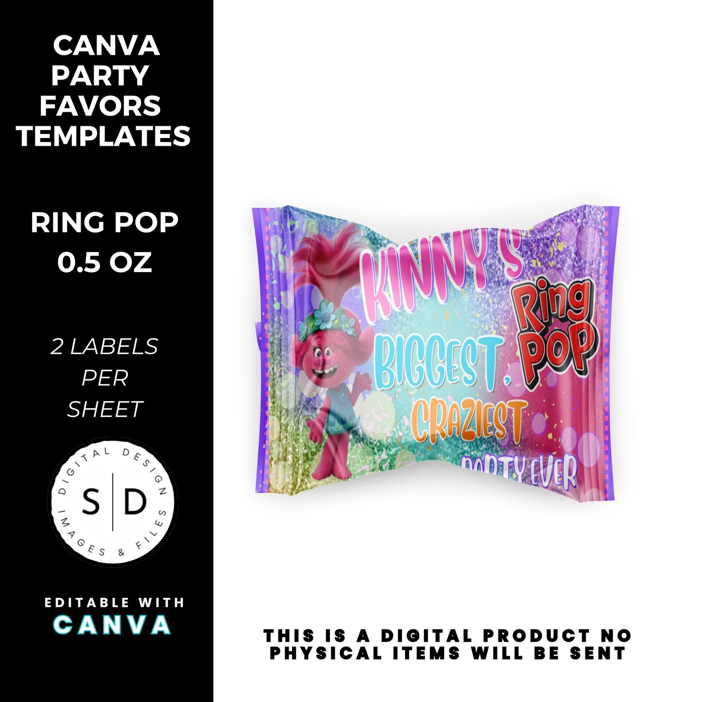 Trolls Craziest Party Favor Templates Bundle