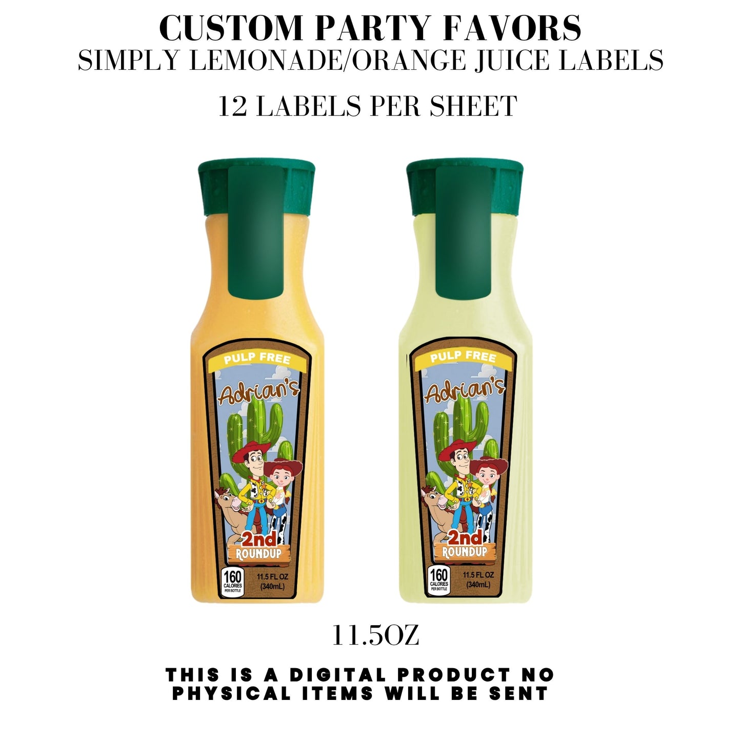 Toy Cowboy Roundup Digital Party Favor DFY