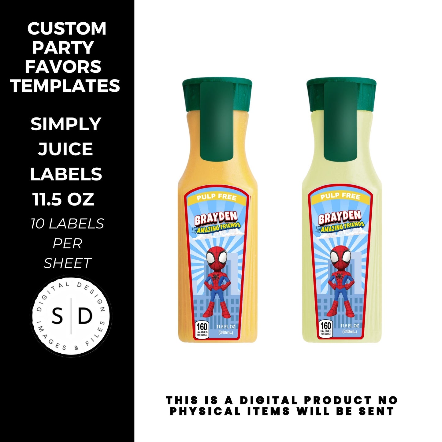 Spidey & Friends Birthday Party Favors DFY