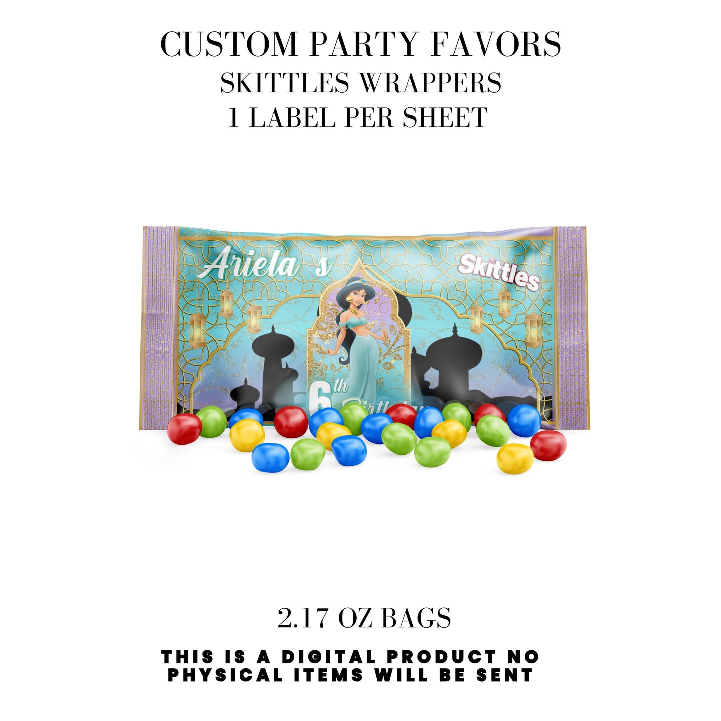 Princess Jasmine Birthday Party Favors DFY