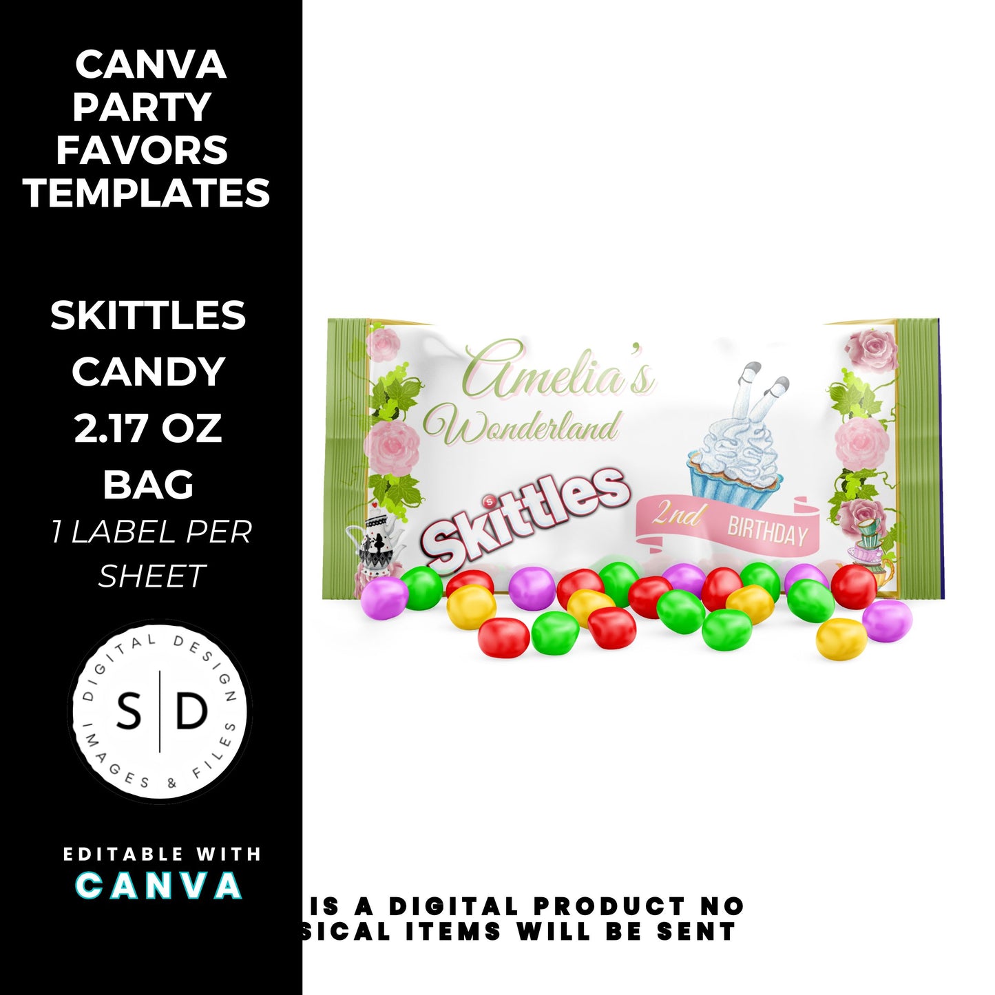 Alice In Wonderland Birthday Party Favor Templates Bundle