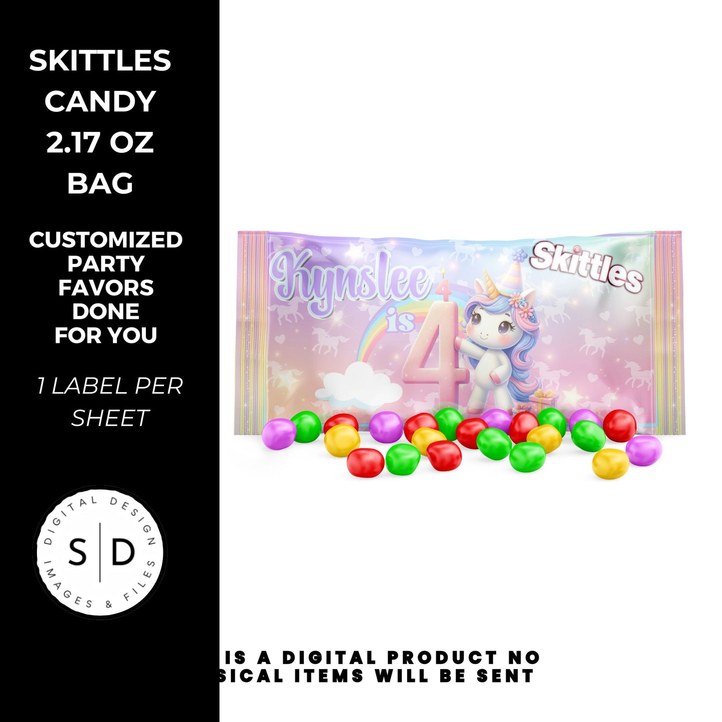 Unicorn Rainbow Sparkle Party Favors DFY