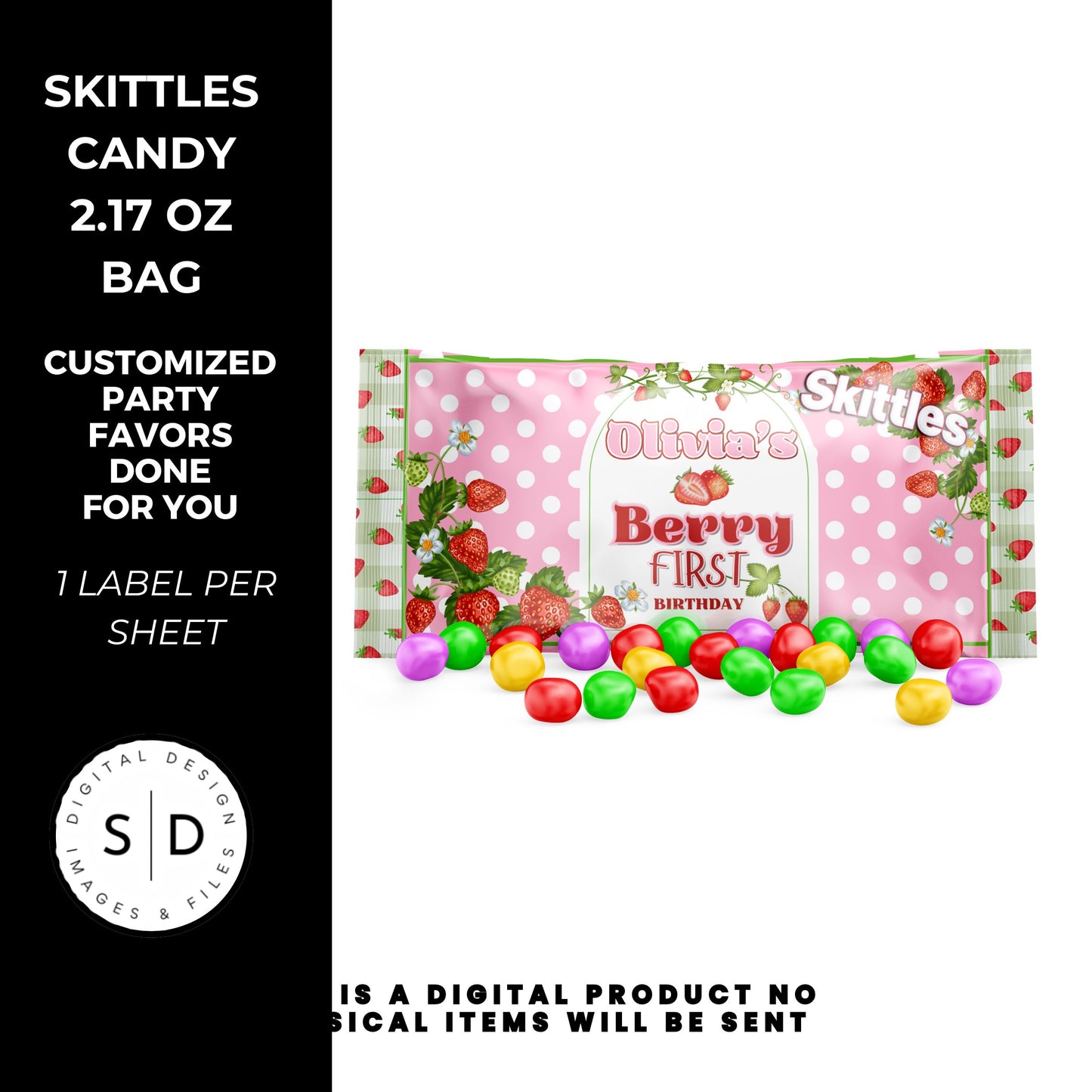 Berry First Strawberry Birthday Party Favors DFY