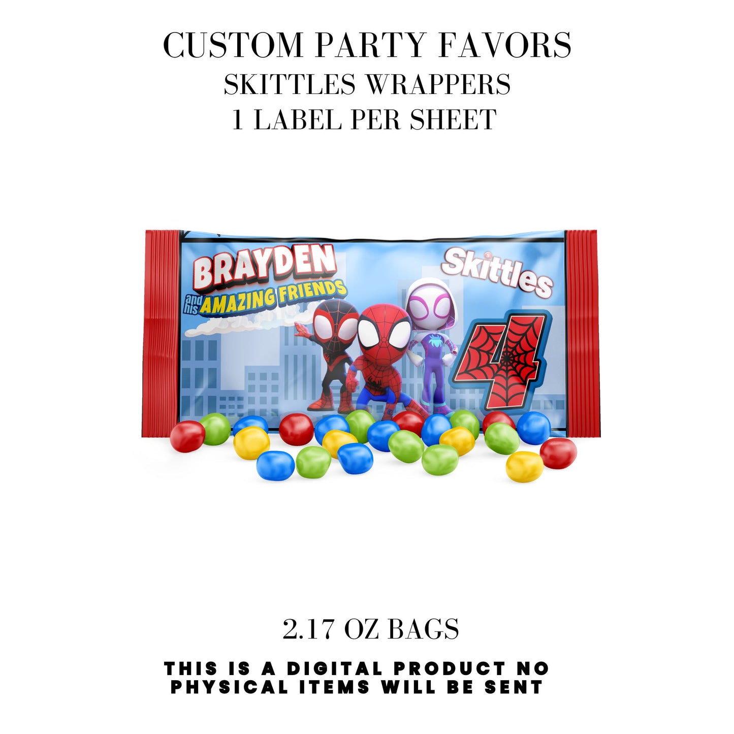 Spidey & Friends Birthday Party Favors DFY