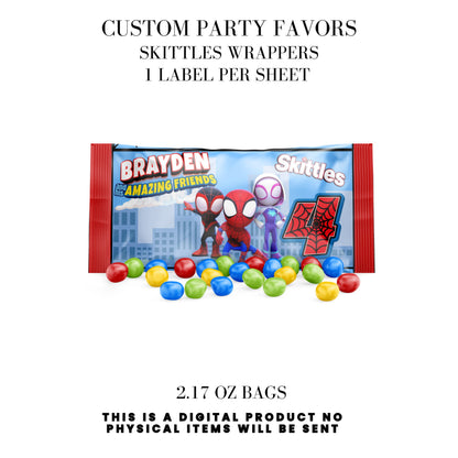 Spidey & Friends Birthday Party Favors DFY