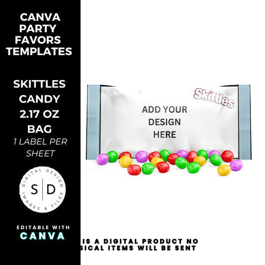 Customizable Canva Template for Skittles Candy