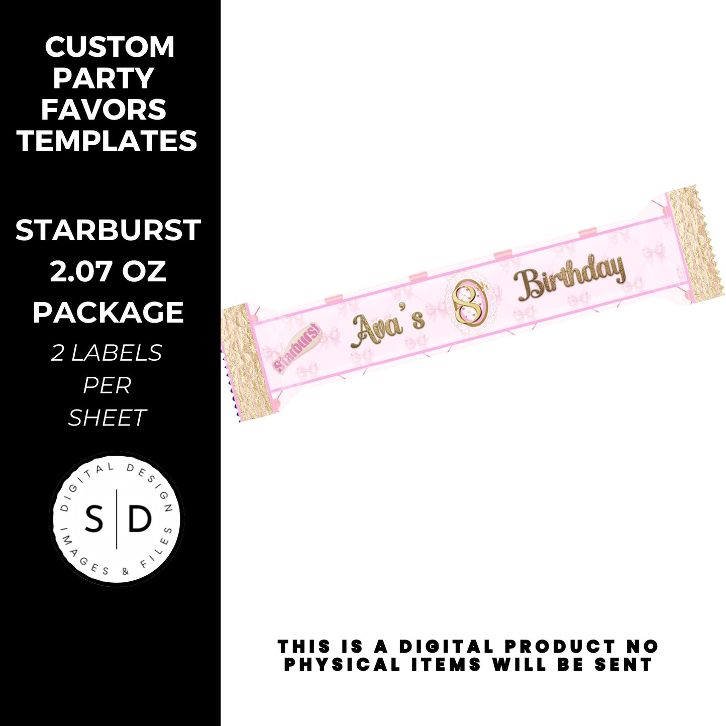 Pink Bow Party Printable Favor Designs DFY