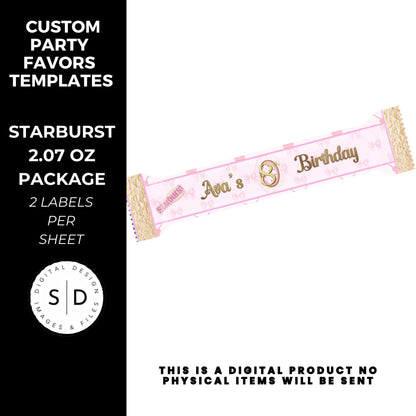Pink Bow Party Printable Favor Designs DFY