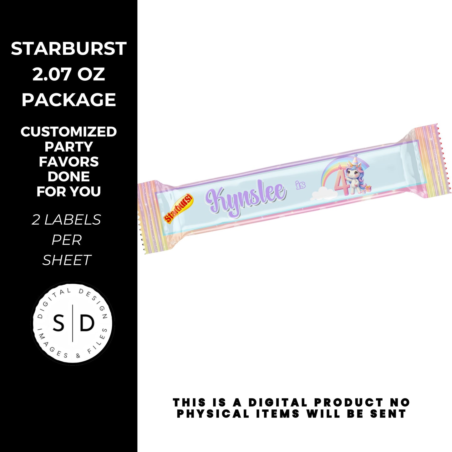 Unicorn Rainbow Sparkle Party Favors DFY