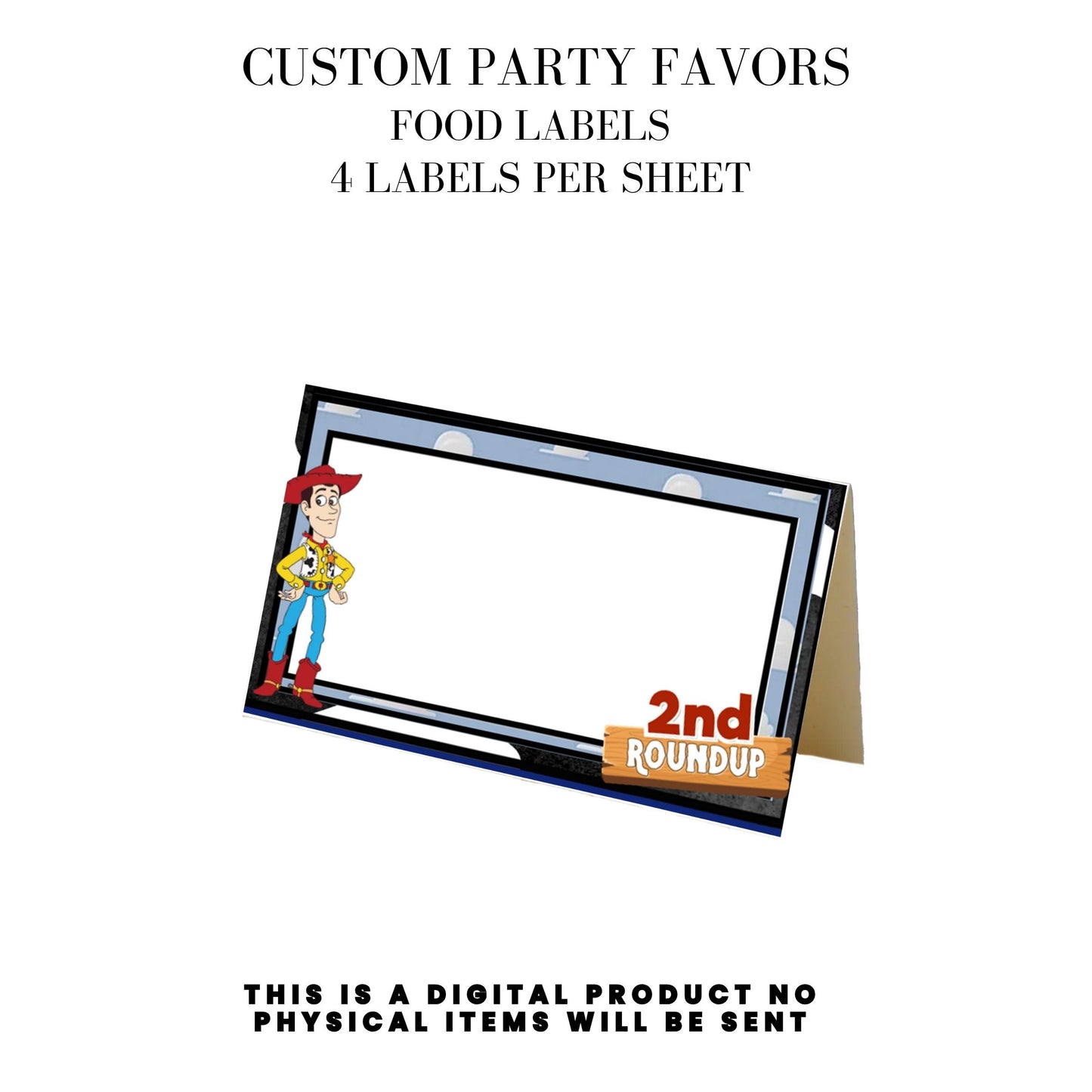 Toy Cowboy Roundup Digital Party Favor DFY