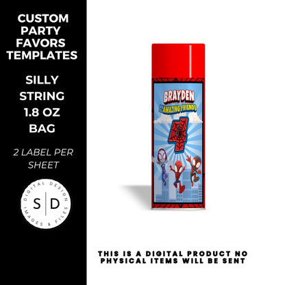 Spidey & Friends Birthday Party Favors DFY