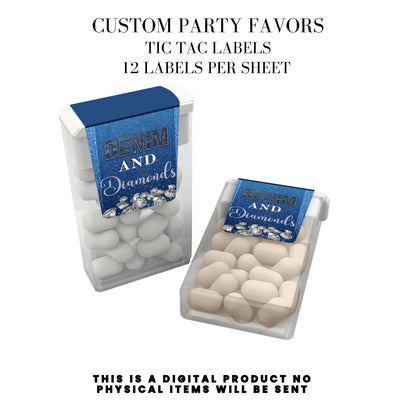 Denim & Diamonds Party Printable Favor Designs DFY