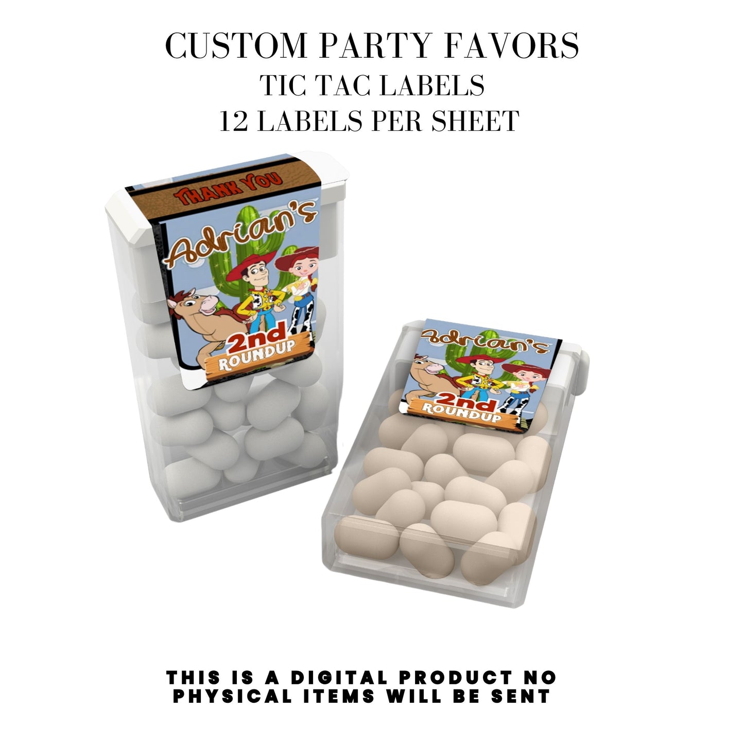 Toy Cowboy Roundup Digital Party Favor DFY