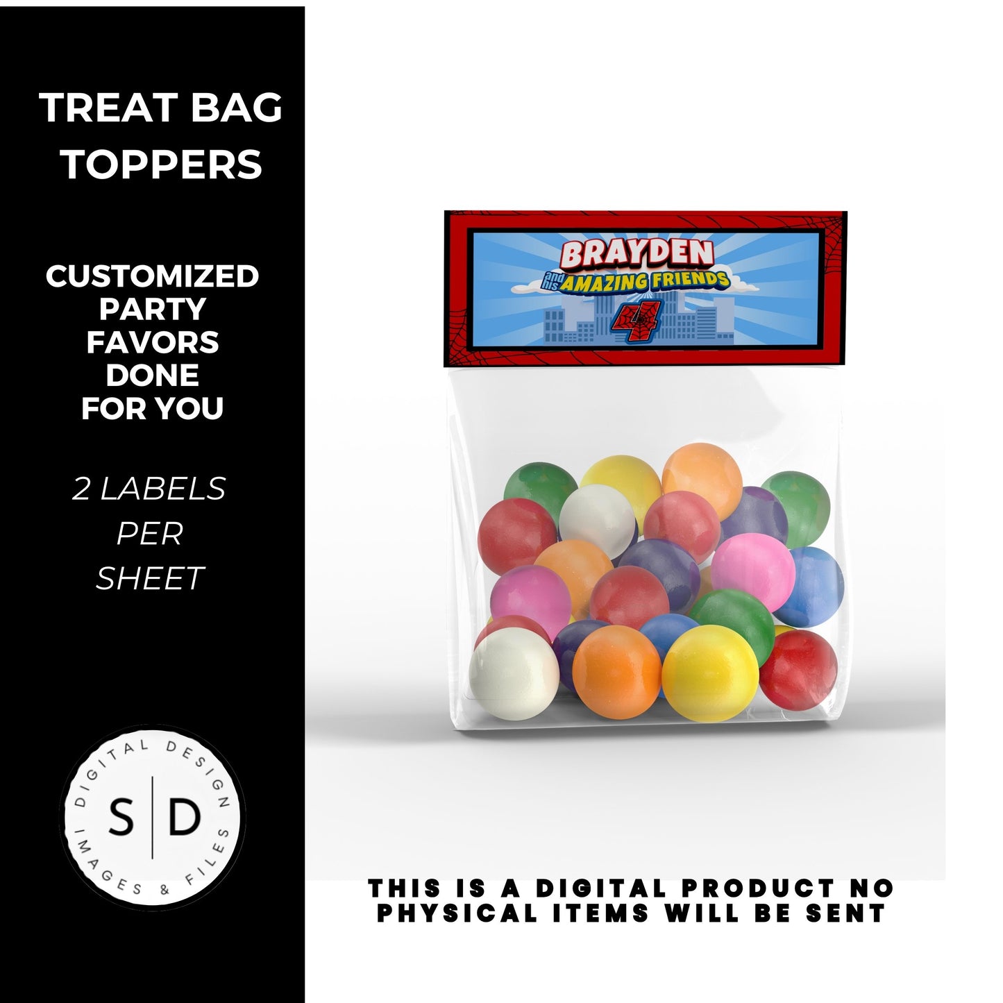 Spidey & Friends Birthday Party Favors DFY