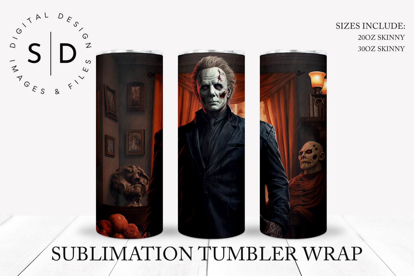 Halloween Michael Myers Tumbler Wrap Bundle