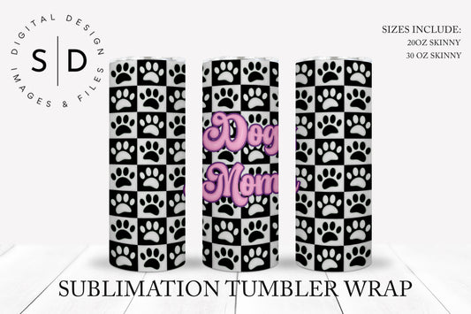 Dog Mom Paw 3D Inflated Tumbler Wrap