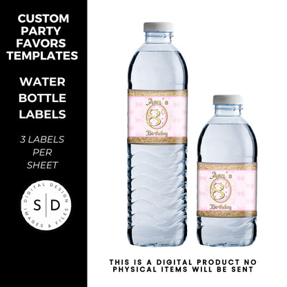 Pink Bow Party Printable Favor Designs DFY