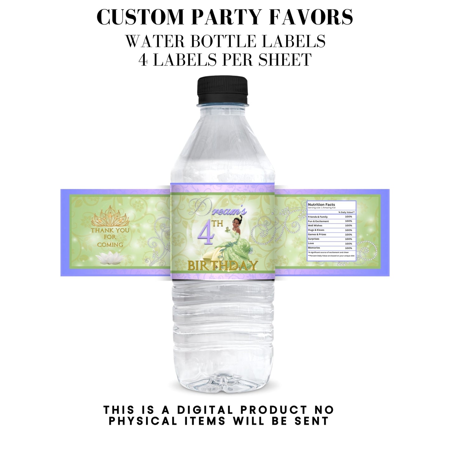 Princess Tiana Printable Favor Designs DFY