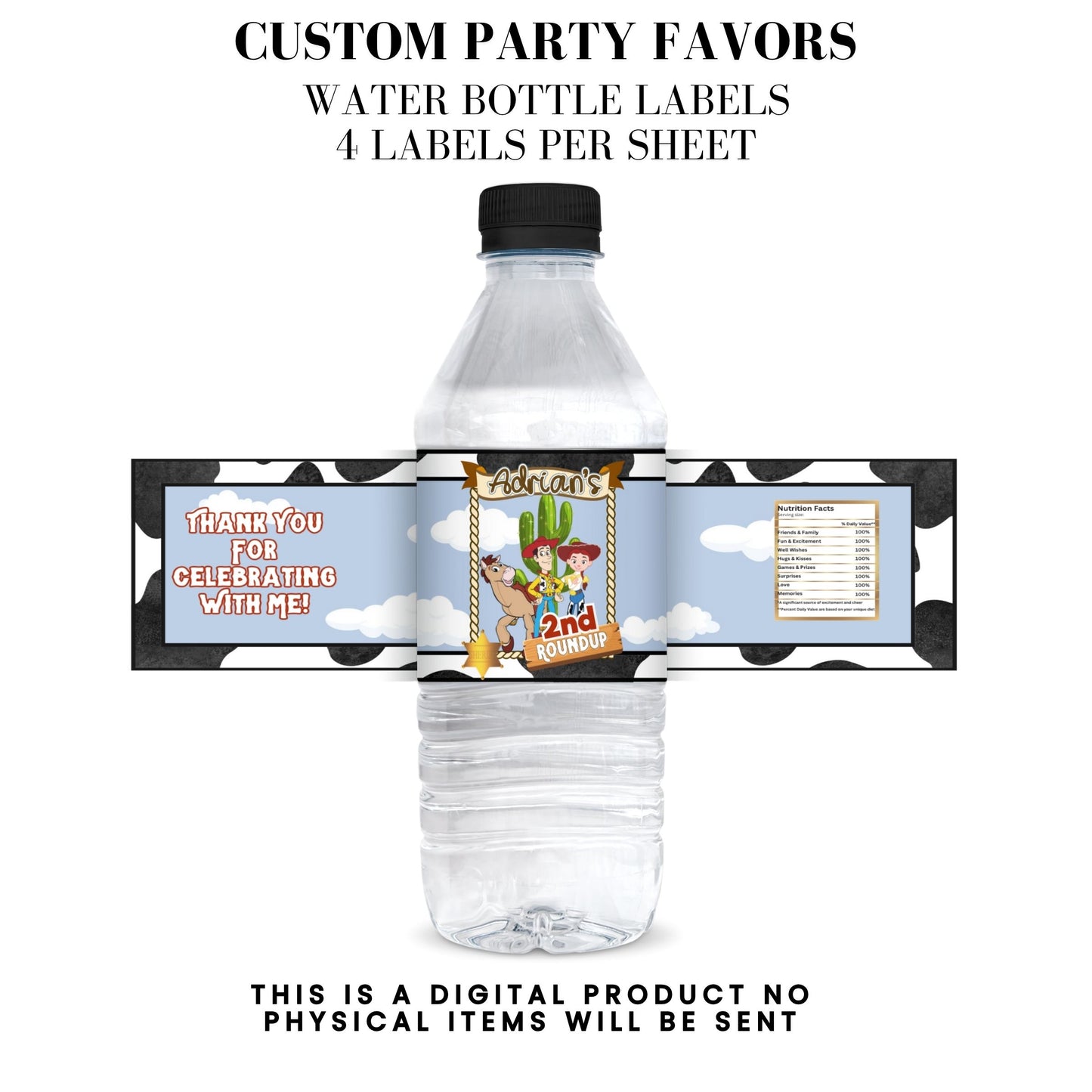 Toy Cowboy Roundup Digital Party Favor DFY