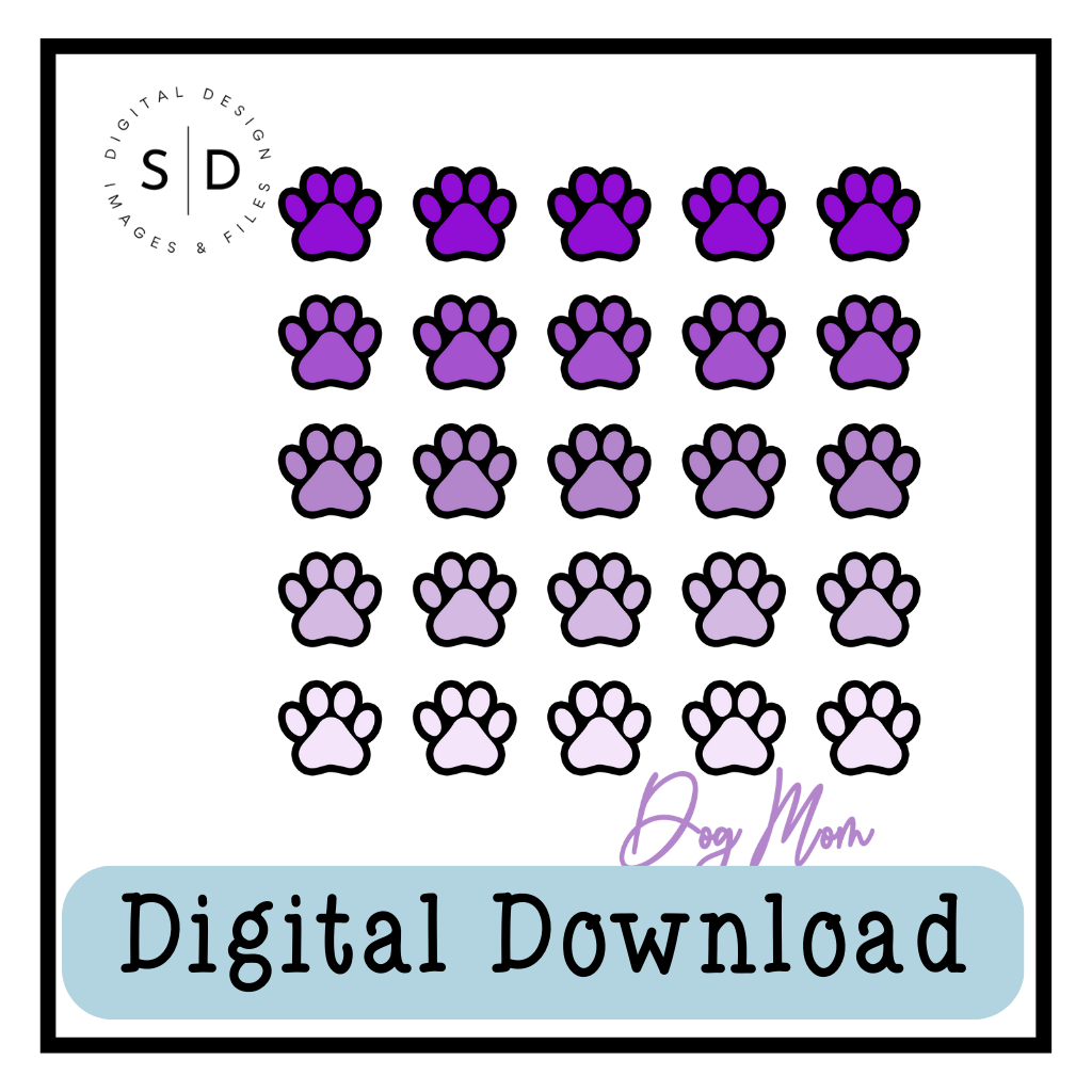 Dog Mom Puppy Paw Print SVG