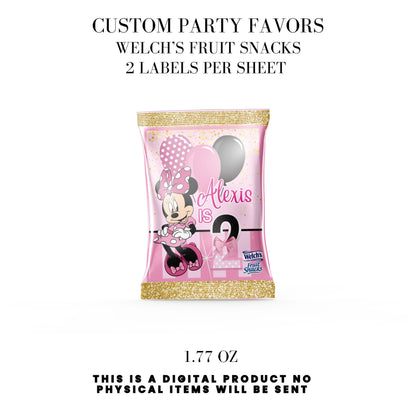 Pink Mouse Birthday Party Favors DFY