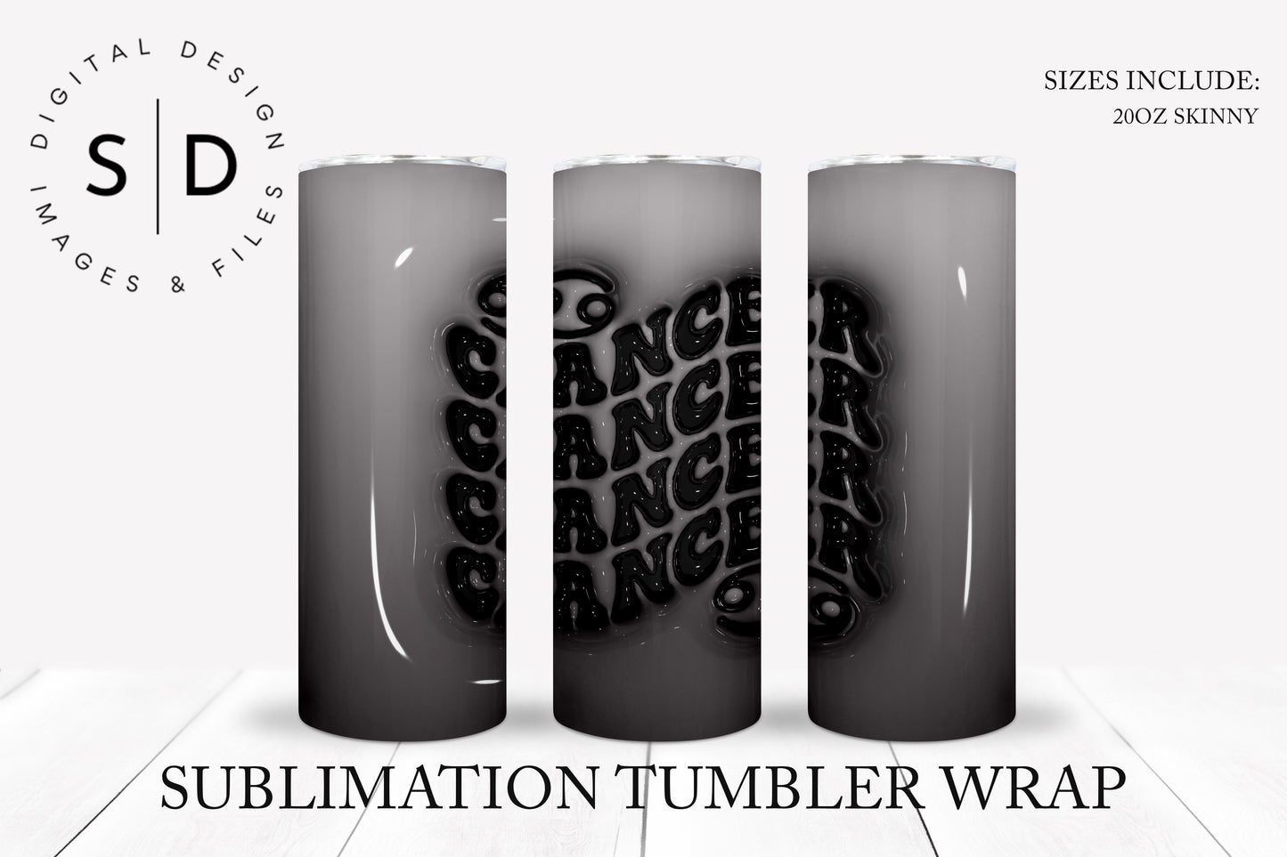 3D Inflated Zodiac Tumbler Wrap Bundle  Tumbler Wrap Designs