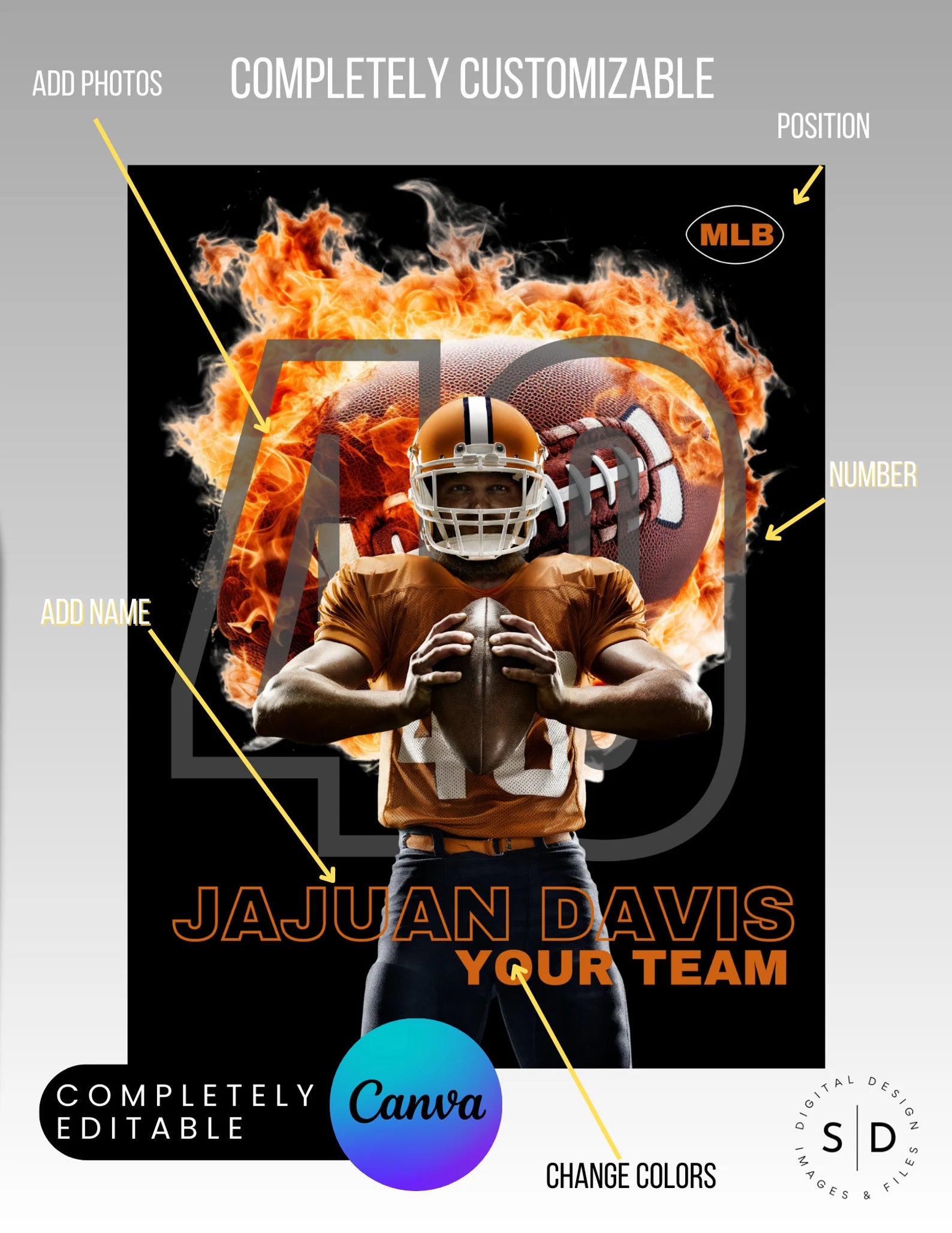 Football Player Trading Card Templates Bundle – Stockpile Digital