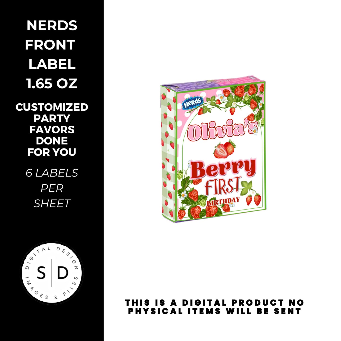 Berry First Strawberry Birthday Party Favors DFY