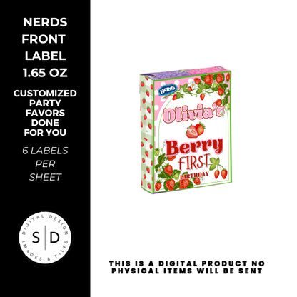 Berry First Strawberry Birthday Party Favors DFY