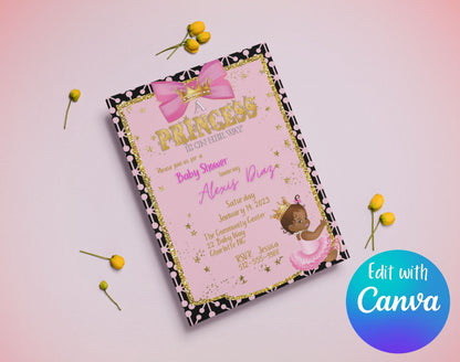 Pink Baby Girl Baby Shower invitation