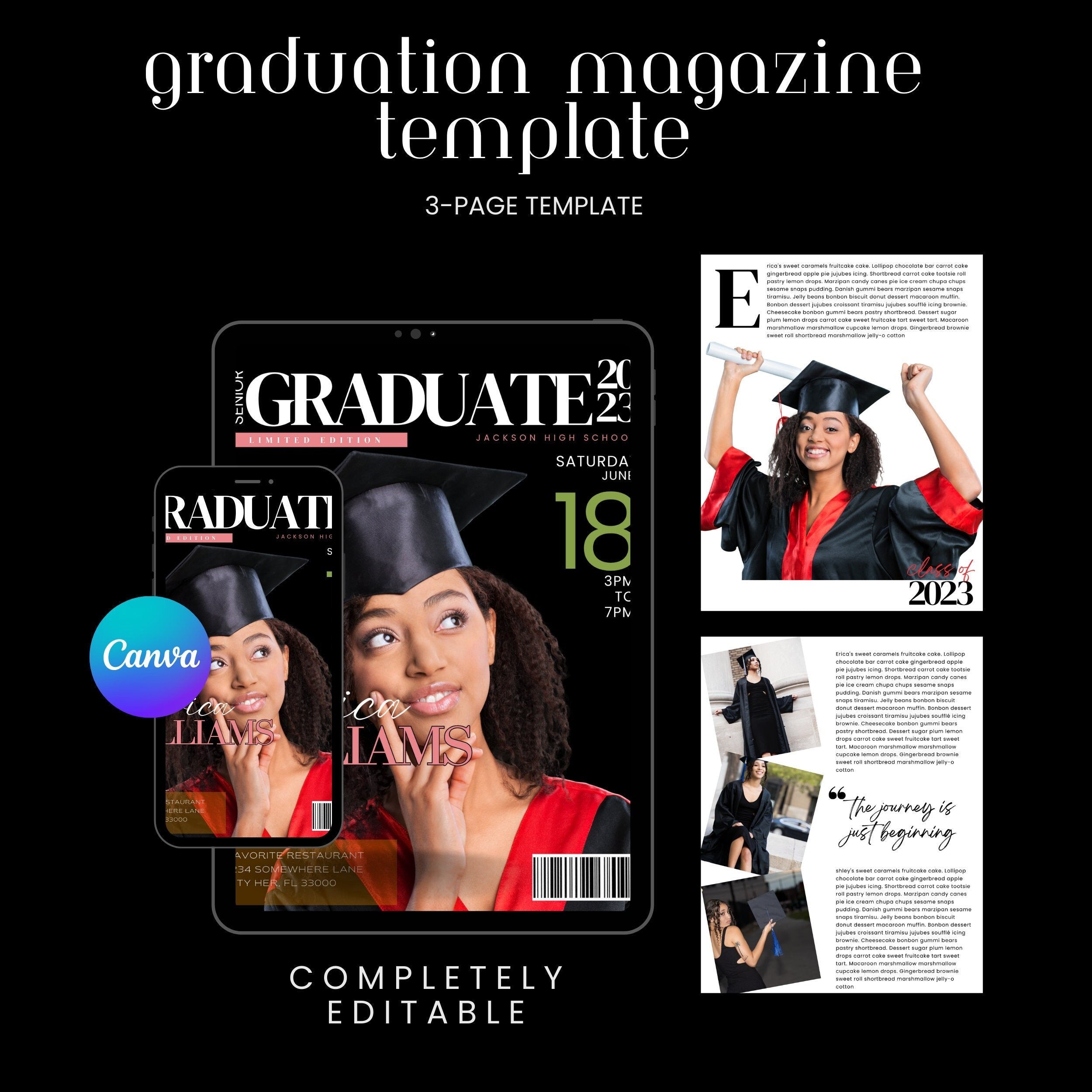 Graduation Magazine Frame Senior Graduation Magazine Cover – Stockpile Digital