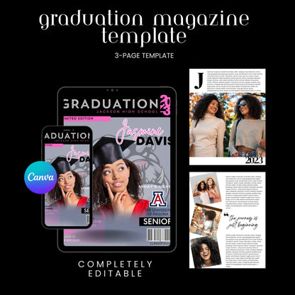 Modern Graduation Magazine Cover Template