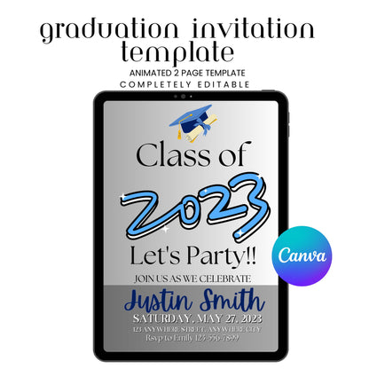 Let's Party Graduation Video Invitation