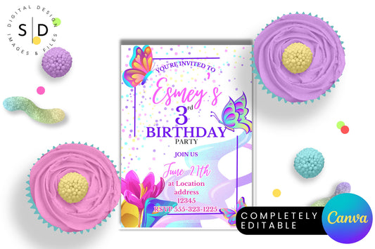 Butterfly Birthday Invitation