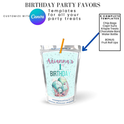 Under The Sea Party Favor Templates Bundle