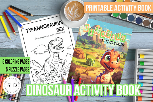 10 Dinosaur Coloring Pages Fun Facts and puzzles